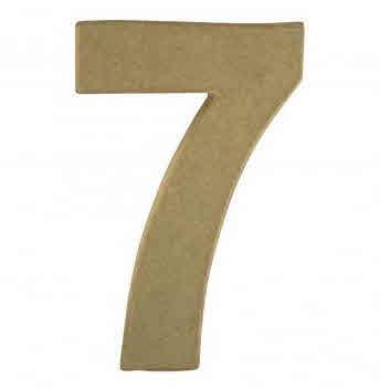 Številka iz papmacheja 7, 15x9.4x3cm