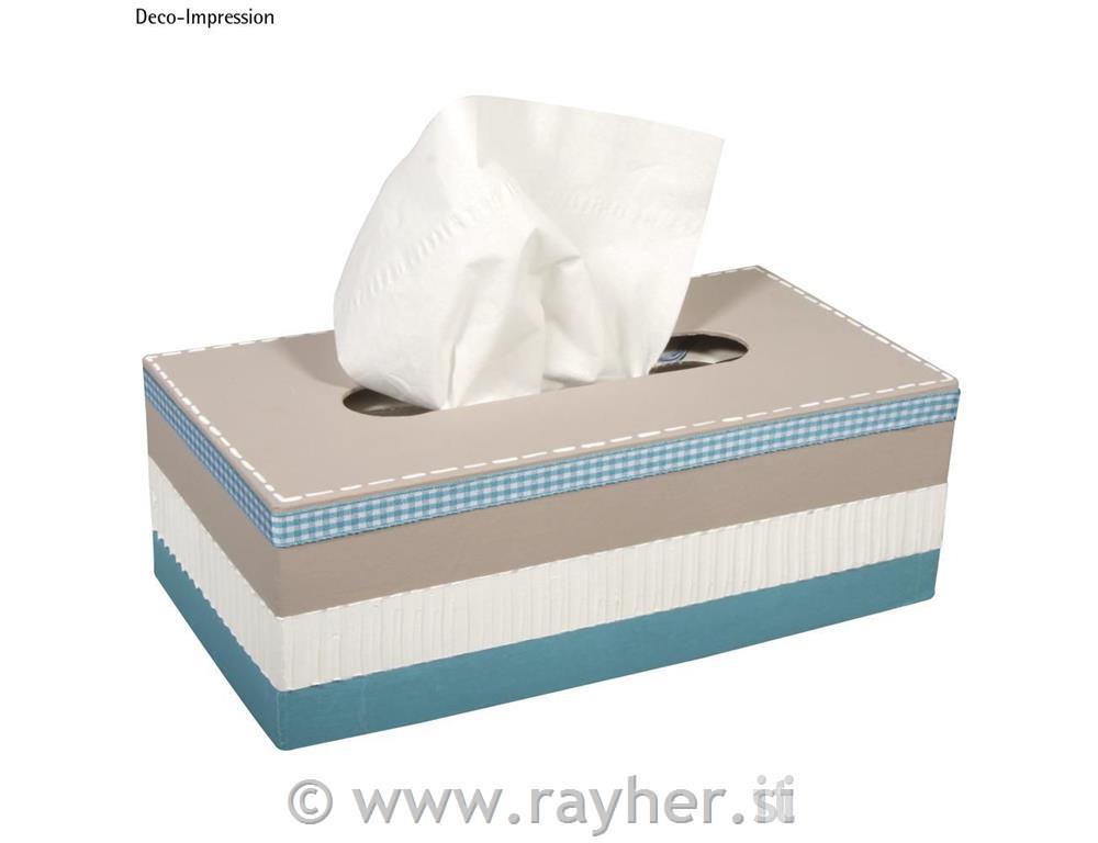 Škatla iz papmacheja za papirnate robčke, 5x12x7,5 cm