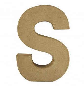 Črka iz papmacheja S, 15x10.5x3cm