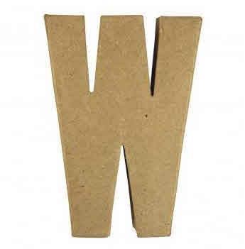 Papier-mâché Letter "W" FSC Recycled100%