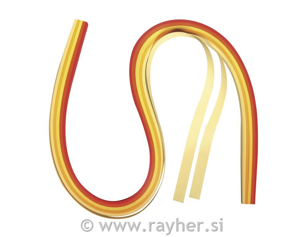 Paper for Quilling, red/yellow tones, 53x0.9cm, 80 g/m2, tab-bag 100pc