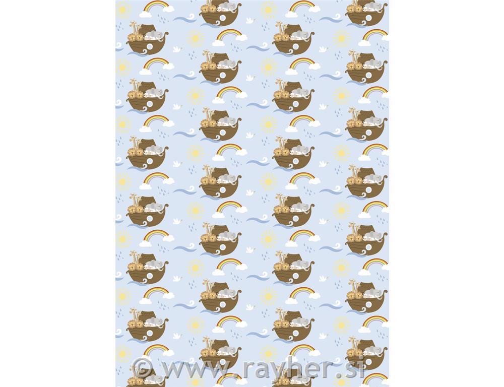 Karton Noetova barka, baby moder, 213x310mm, 190 g/m2