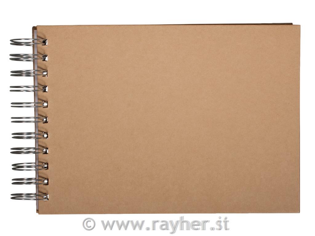 Spiral album A6, QF, FSC Mix Credit, kraft, 21.5x15.5cm, 250 g/m2, 15 sheets