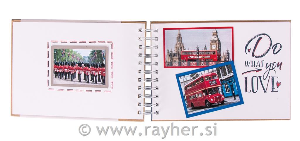 Spiral album A6, QF, FSC Mix Credit, kraft, 21.5x15.5cm, 250 g/m2, 15 sheets