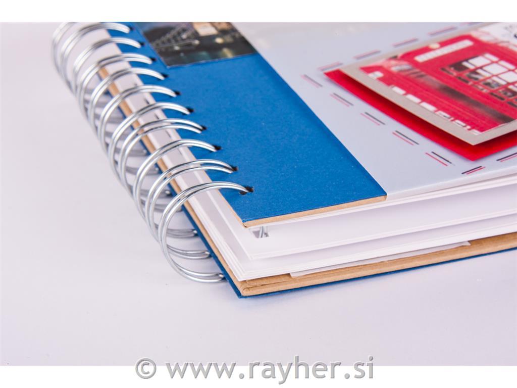 Spiral album A6, QF, FSC Mix Credit, kraft, 21.5x15.5cm, 250 g/m2, 15 sheets