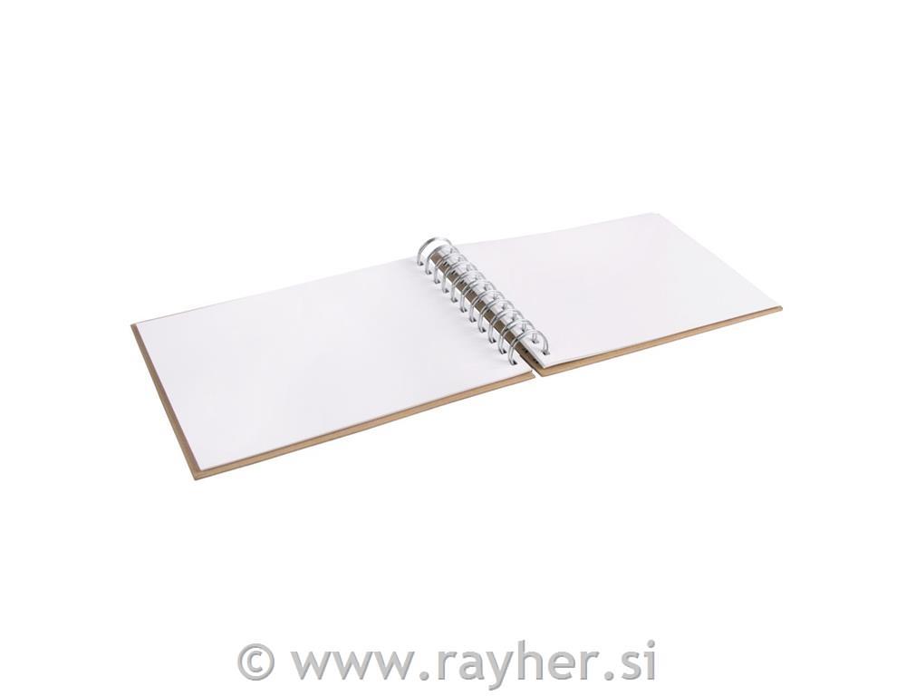 Spiral album A6, QF, FSC Mix Credit, kraft, 21.5x15.5cm, 250 g/m2, 15 sheets