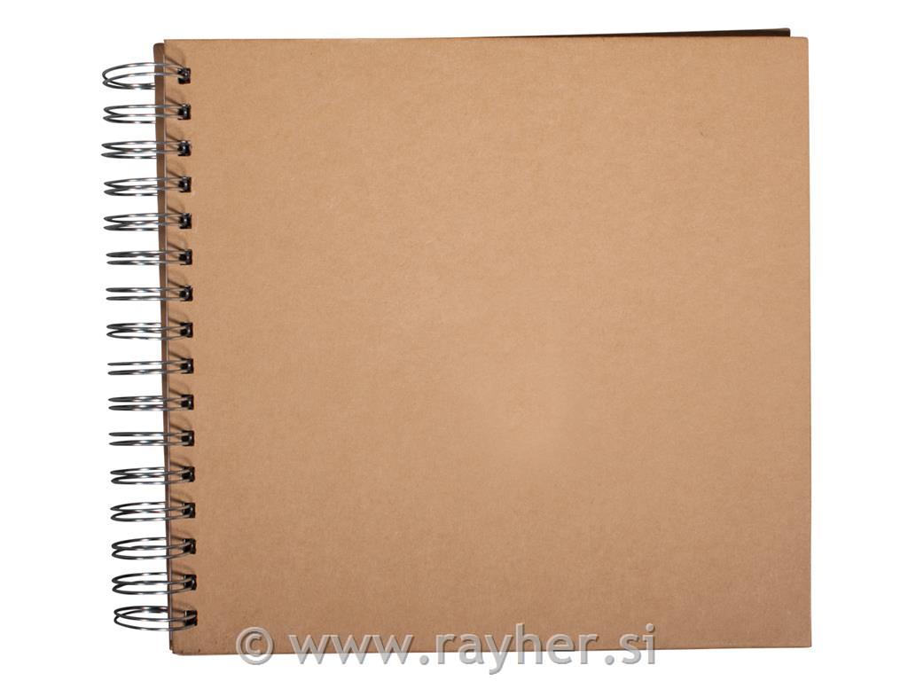 Album s spiralo, kraft, 22.5x21.5cm