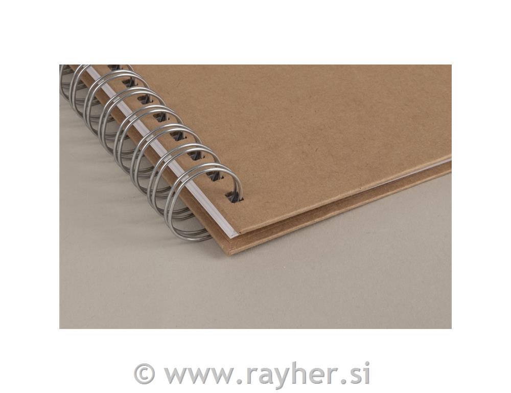 Album s spiralo, kraft, 22.5x21.5cm