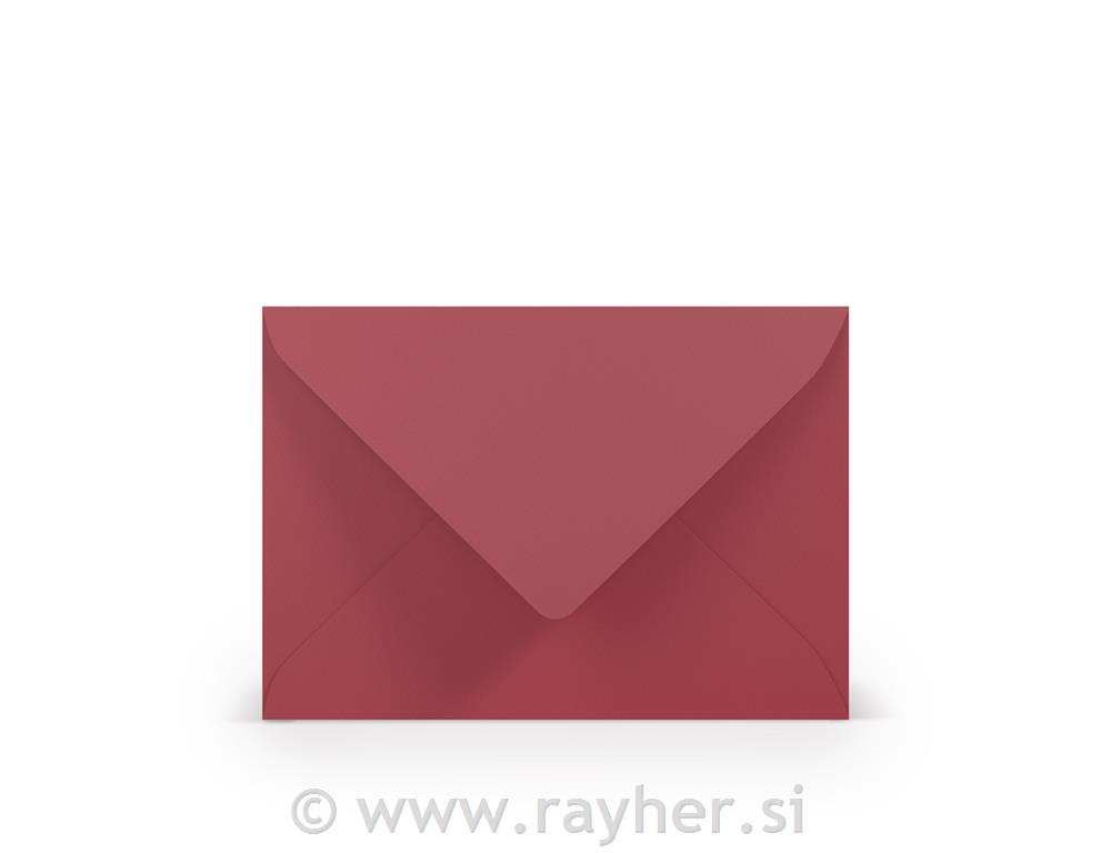 Envelope C6 114x162mm 100g set 5; cardinal red