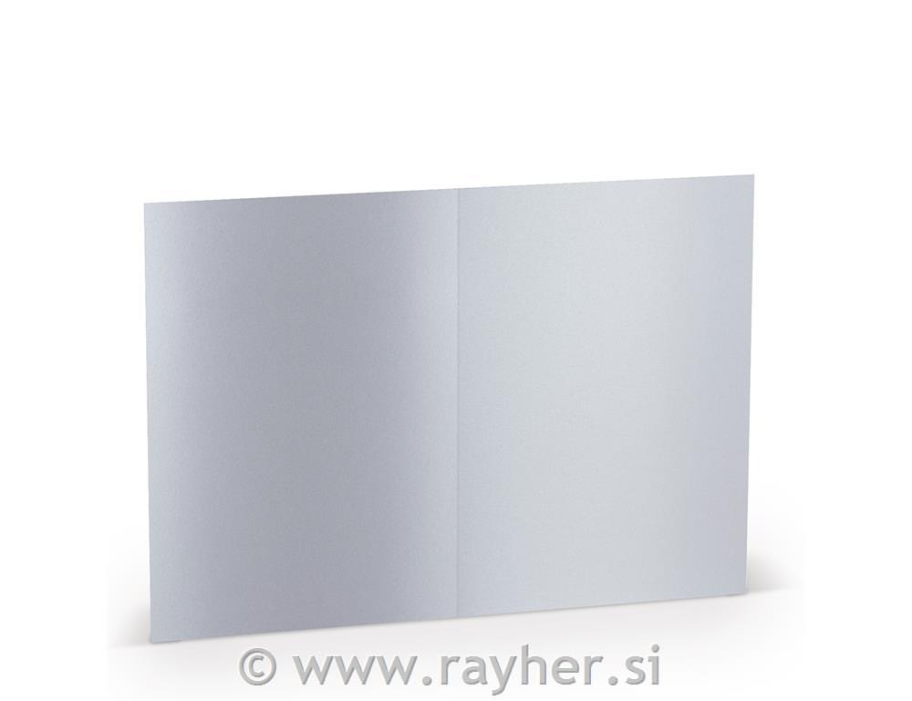 Card B6 120x169mm 250g set 5; metallic white
