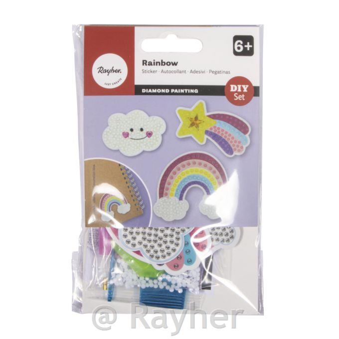 Ustvarjalni set Diamantni mozaik nalepke Mavrica