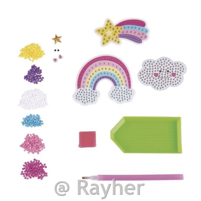 Ustvarjalni set Diamantni mozaik nalepke Mavrica