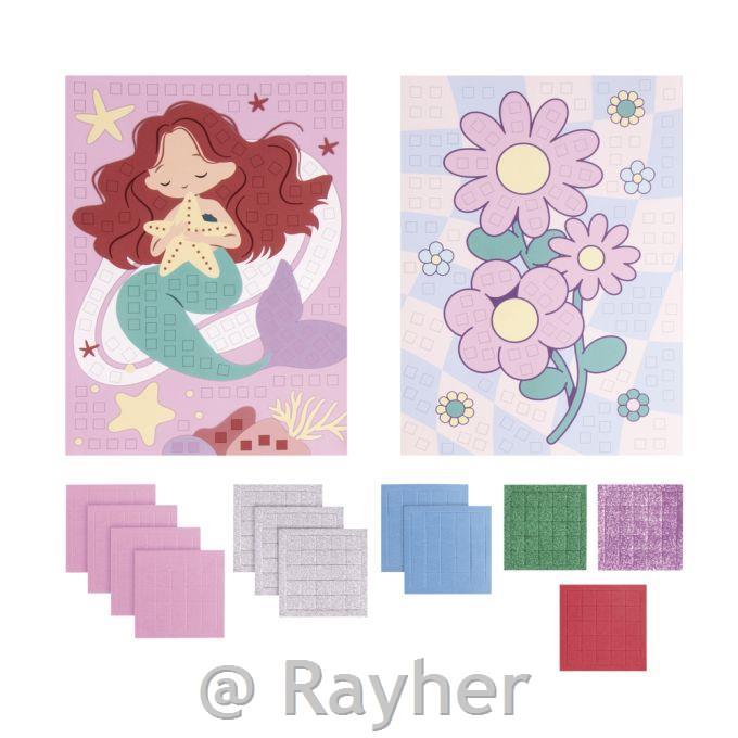 Ustvarjalni set Mozaik nalepka Morska deklica in cvet