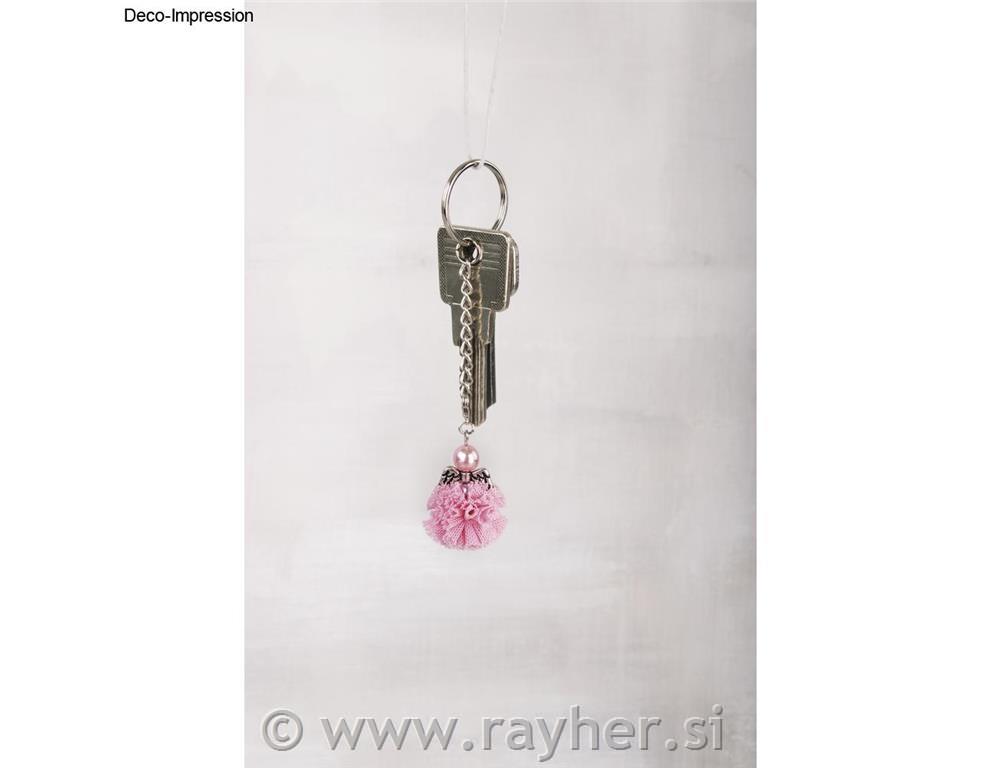 CK: tag Soft Tulle pompom Angel2.5x2.5x5cm, tab-box 4pcspale-pink