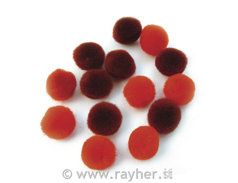 Cofki, rdeče barve, 15 mm, 60 kom.