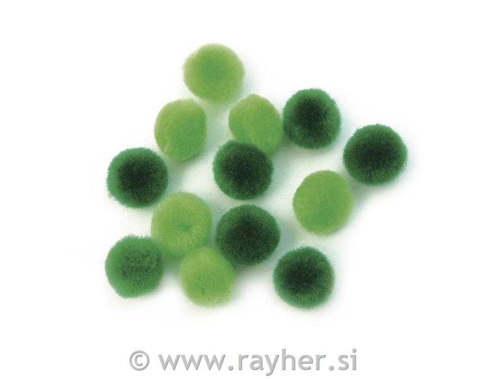 Cofki, zelene barve, 15 mm, 60 kom.