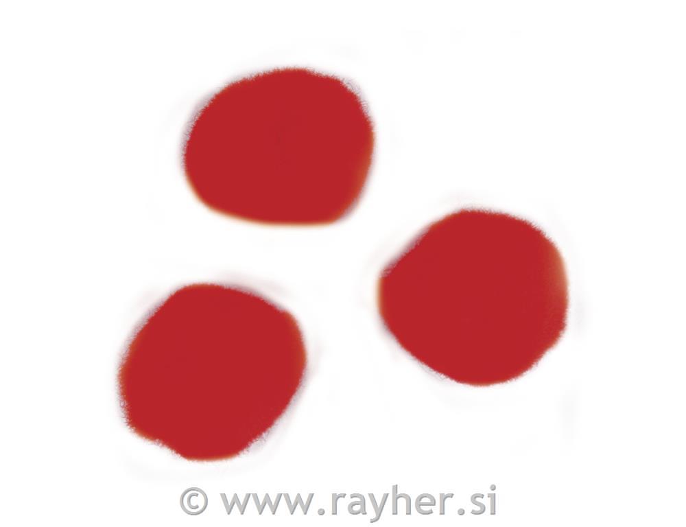 Cofki, rdeči, 15 mm, 60 kom.