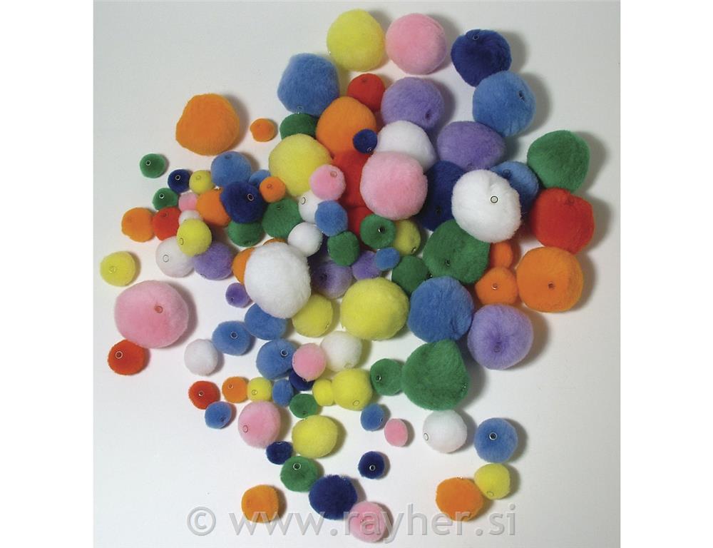 Cofki za nizanje, mešani, 4 velikosti/barve, 100 kom.