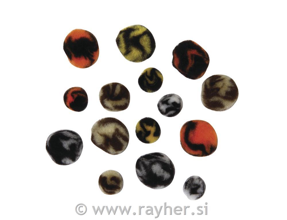 Pompons Animal , tab-bag 100 pcs., colou