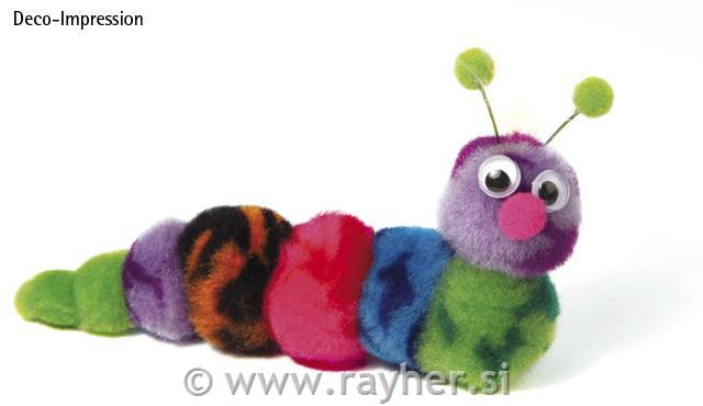 Pompons Candy, tab-bag 100 pcs., colours