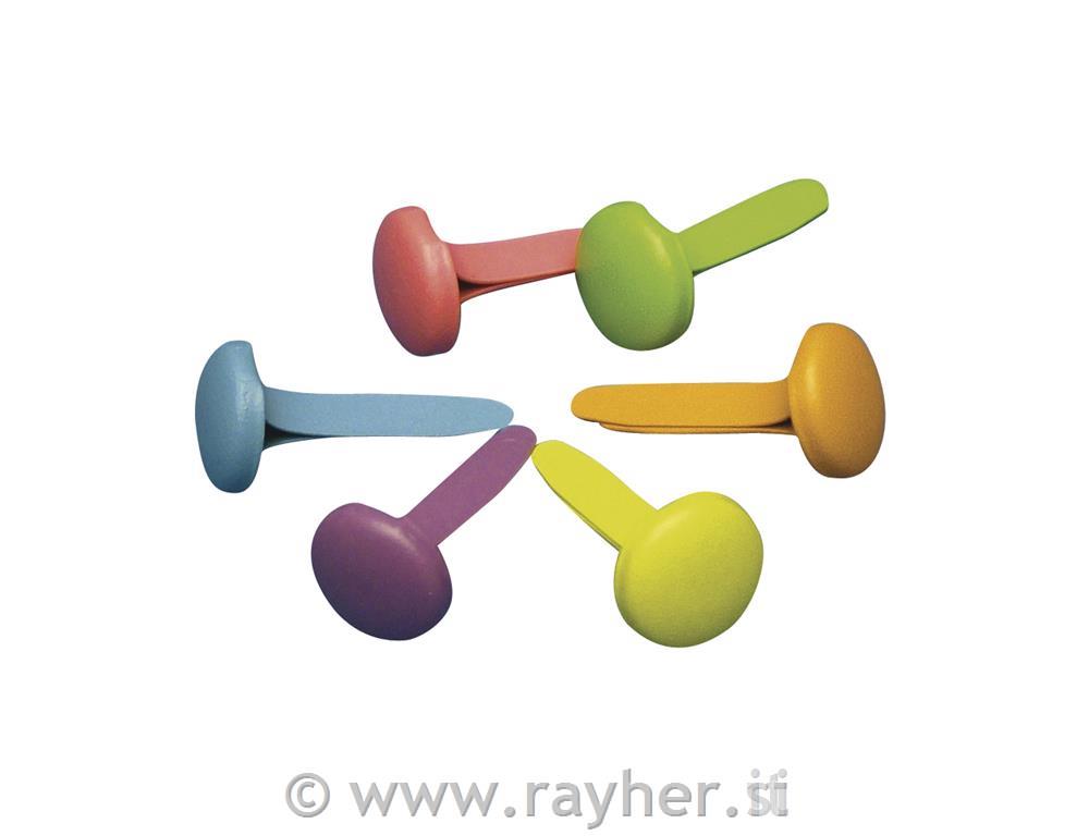 Brads "Round", mixed, 8 mm o, blister pa