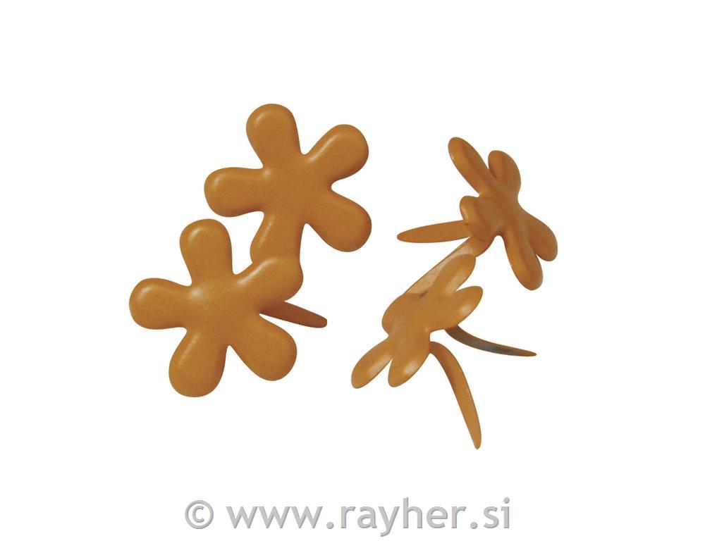 Razcepki "rožice", oranžne, 12 mm o, 50 kom.