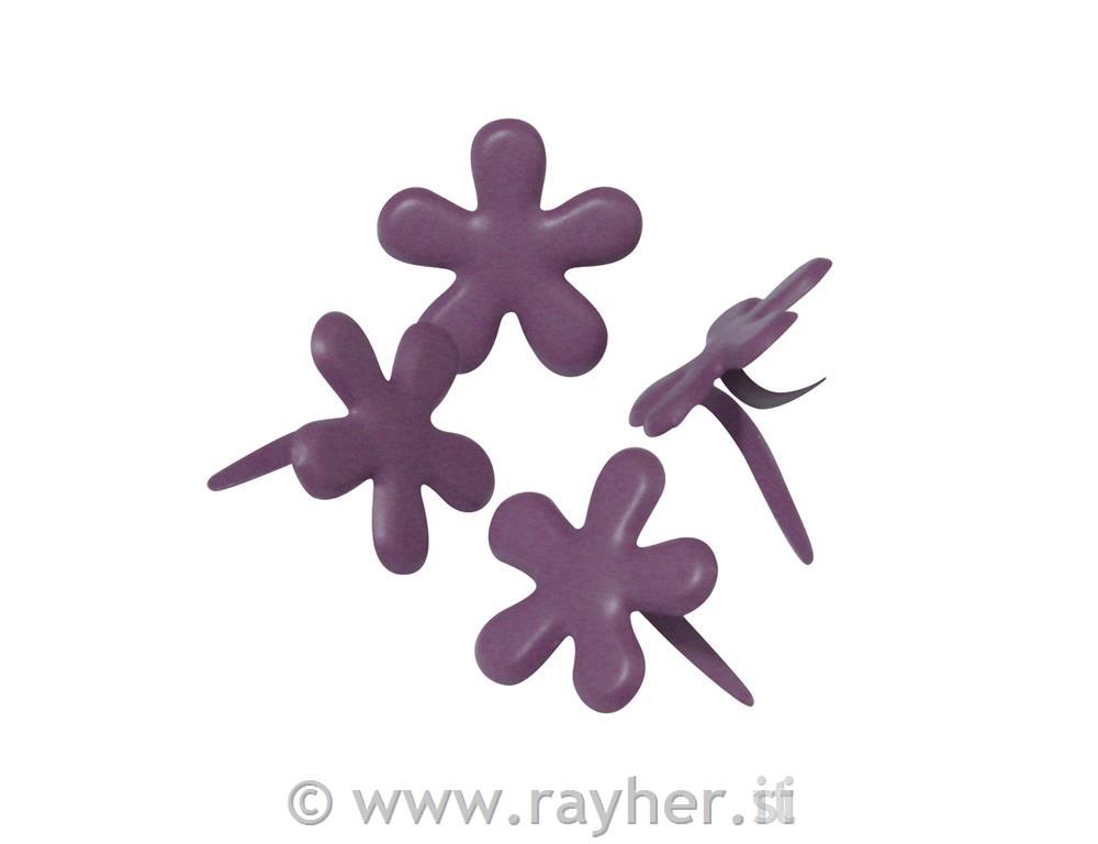 Razcepki "rožice", vijolične, 12 mm o, 50 kom.