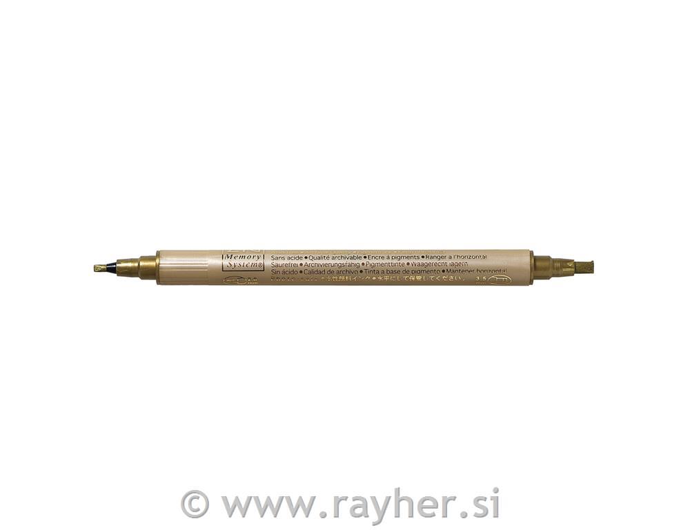 Flomaster za kaligrafijo , zlat, 2+3,5 mm, 1 kom.