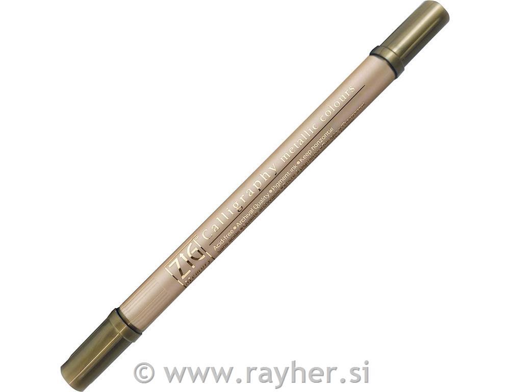 Flomaster za kaligrafijo , zlat, 2+3,5 mm, 1 kom.