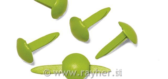 Razcepki "okrogli", zeleni, 4+8 mm, 75 kom.