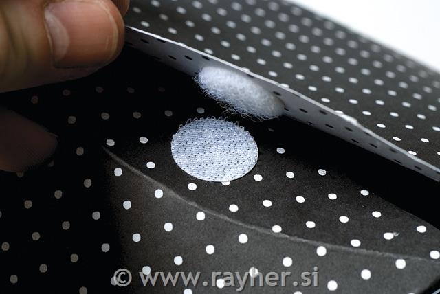 Hook and loop tape, round, 12 mm, tab-ba