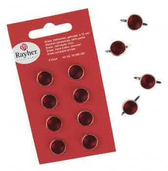 Razcepki, pol perle, videz zmrzali, vinsko rdeči, o 8 mm, 12