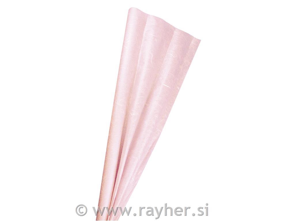 Rižev papir v roli, svetlo roza, 150 x 70 cm
