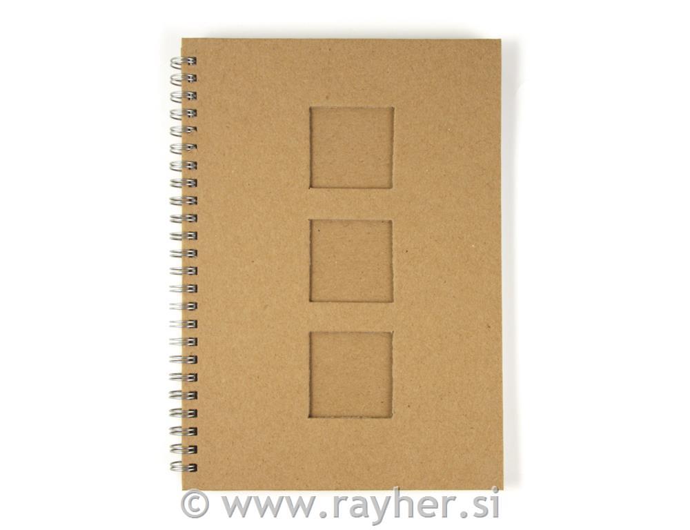 Notebook, with punched passepartout,HF,