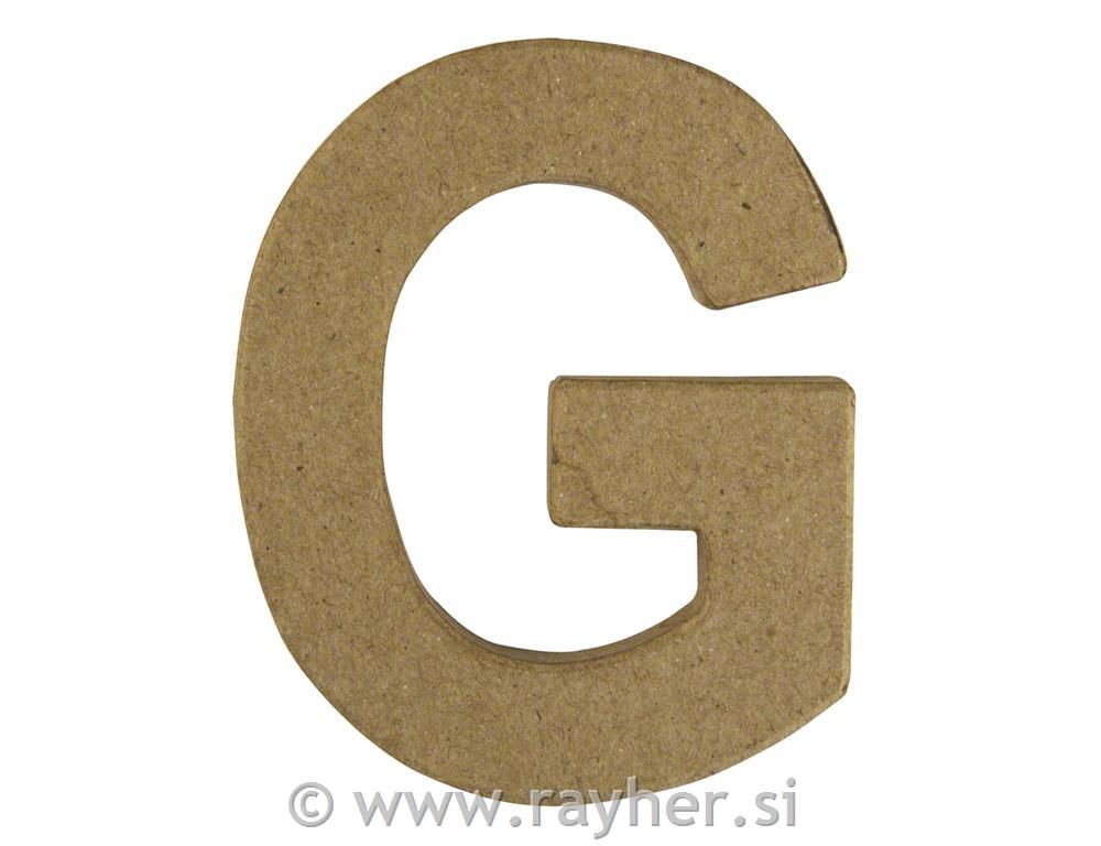 Papier-mâché letters, G, 10 cm height, 1