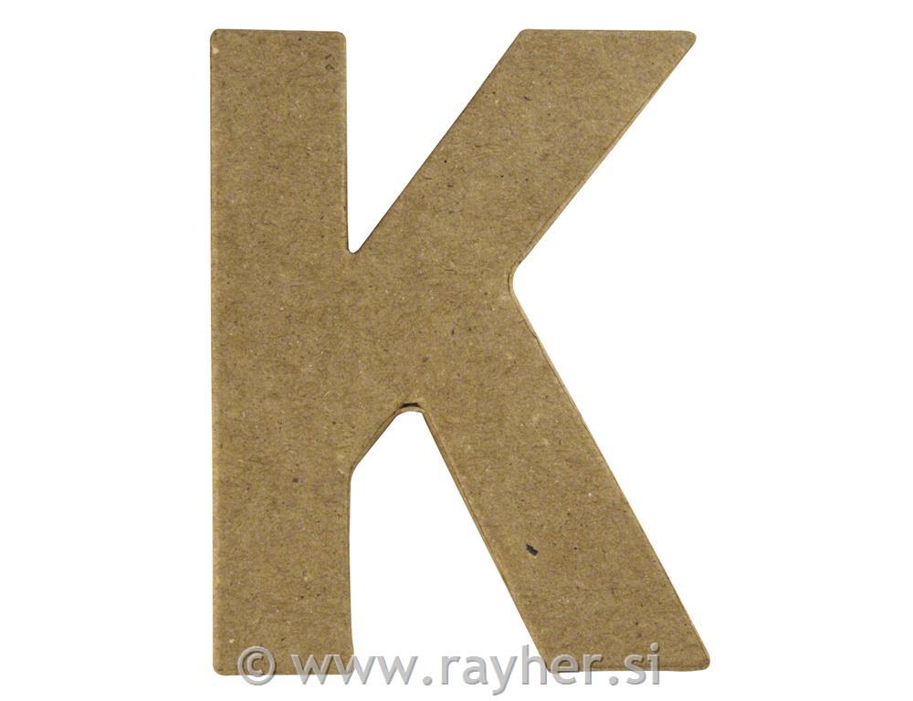 Papier-mâché letters, K, 10 cm height, 1