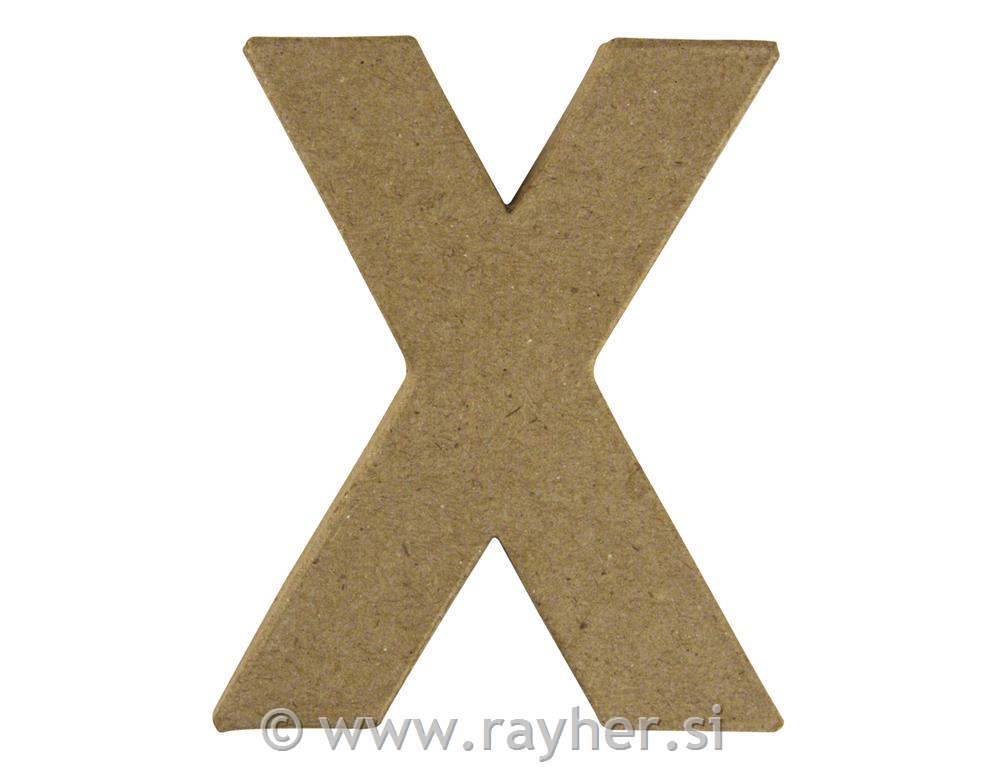 Papier-mâché letters, X, 10 cm height, 1