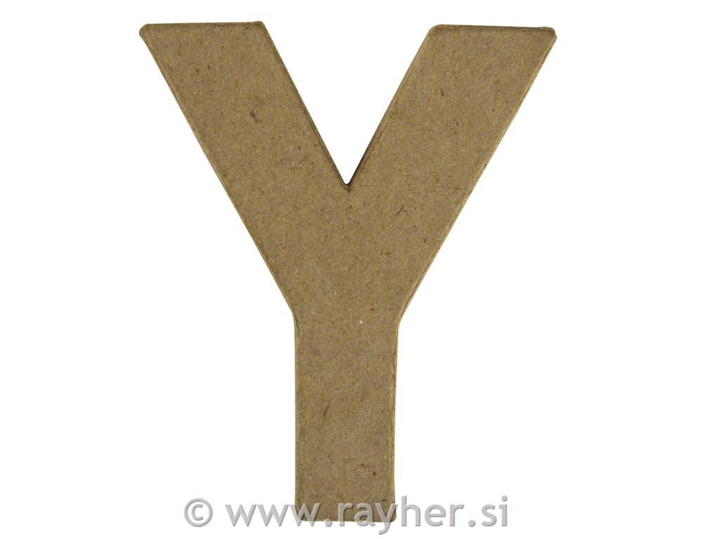 Papier-mâché letters, Y, 10 cm height, 1