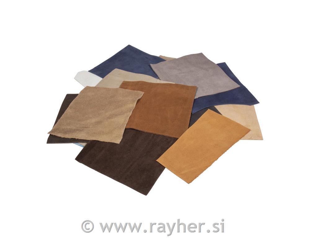 Suede scraps, mix, bag 500g