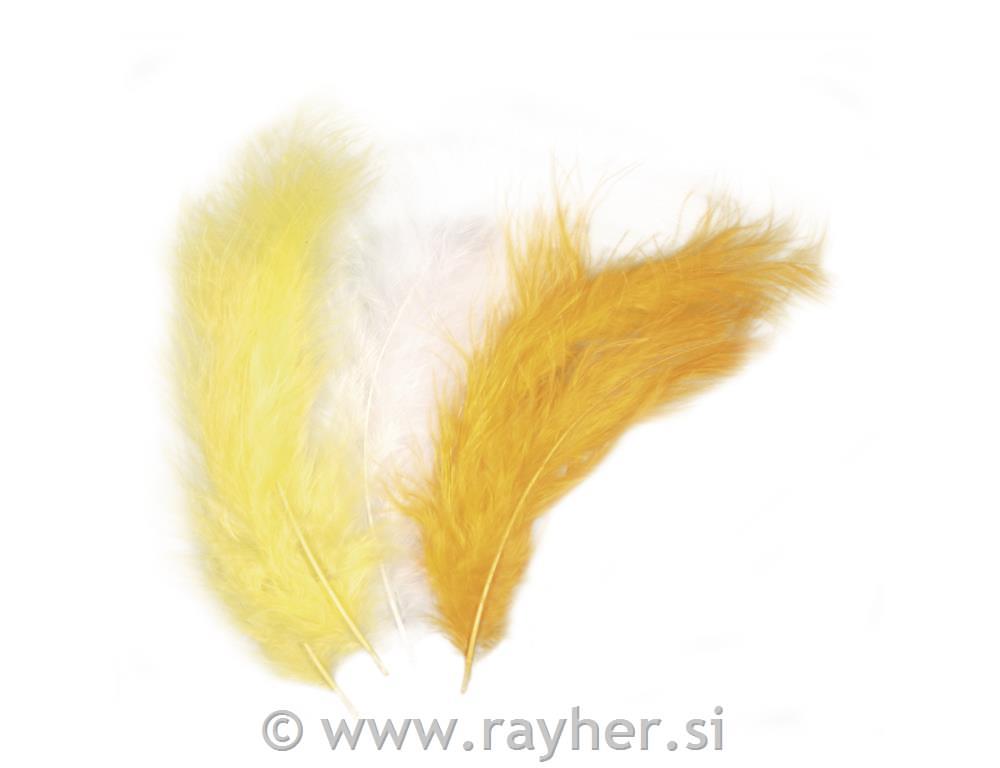 Perje puhasto mešano, rumeno/belo/koruz.rumeno, 10-15cm, 15