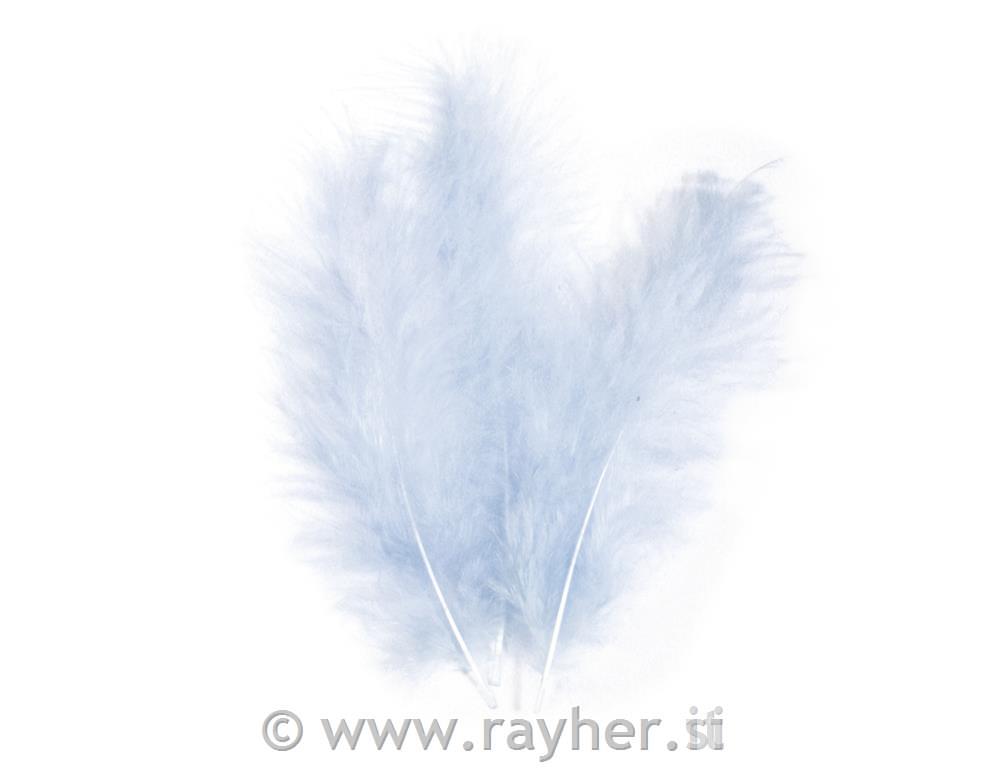 Fluffy feather, light blue, 10-15 cm, ta