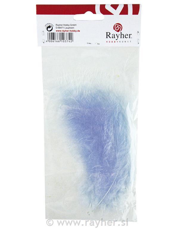 Fluffy feather, light blue, 10-15 cm, ta