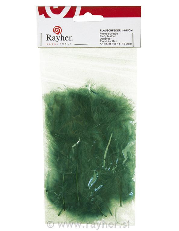 Perje puhasto, temno zeleno, 10-15 cm, 15 kom.