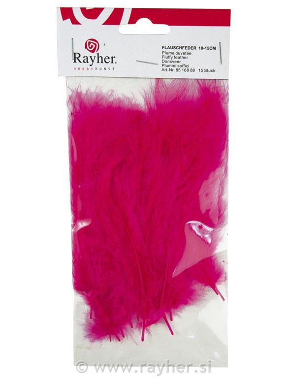 Fluffy feather, fuchsia, 10-15 cm, tab-b