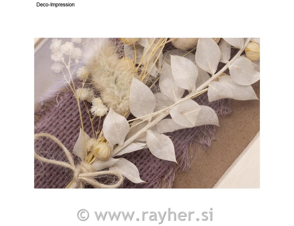 Šopek suhega cvetja, 18-20 cm, ivory