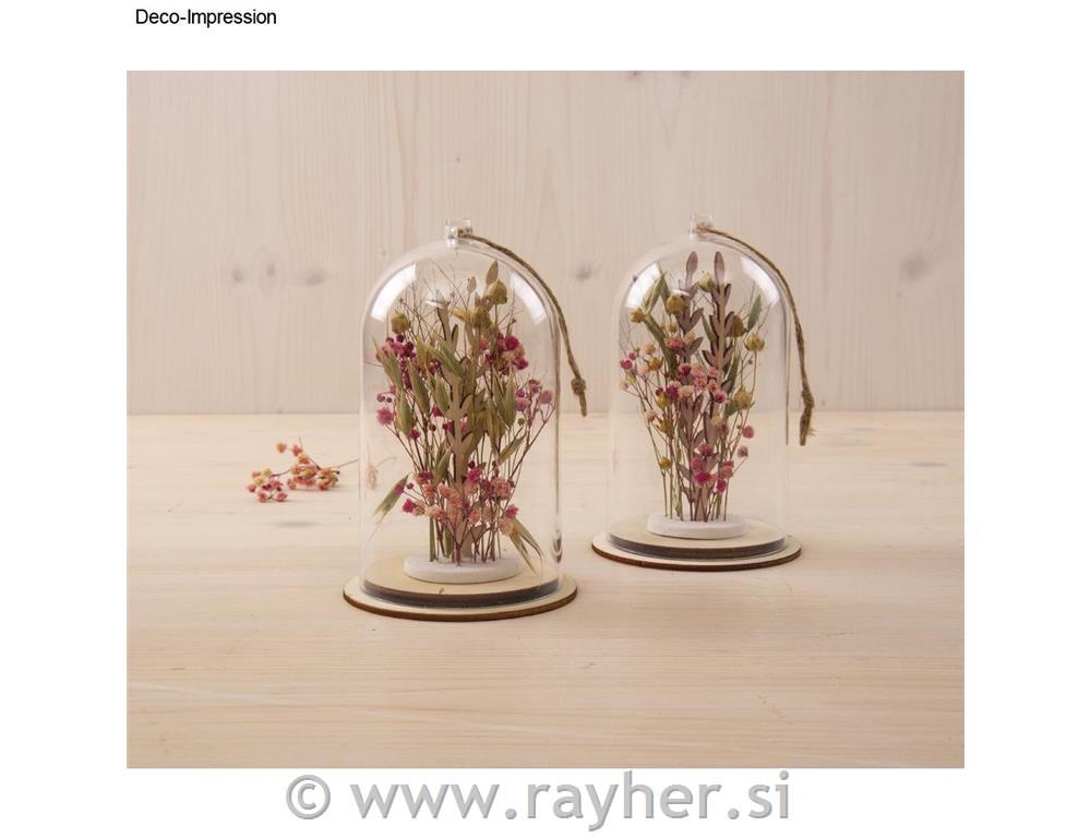 Šopek suhega cvetja, 18-20 cm, roza