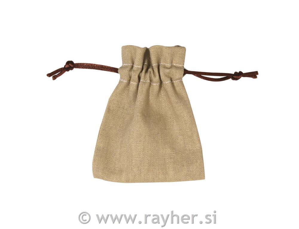 Lanena vrečka, 10x7,5 cm, 4 kom.