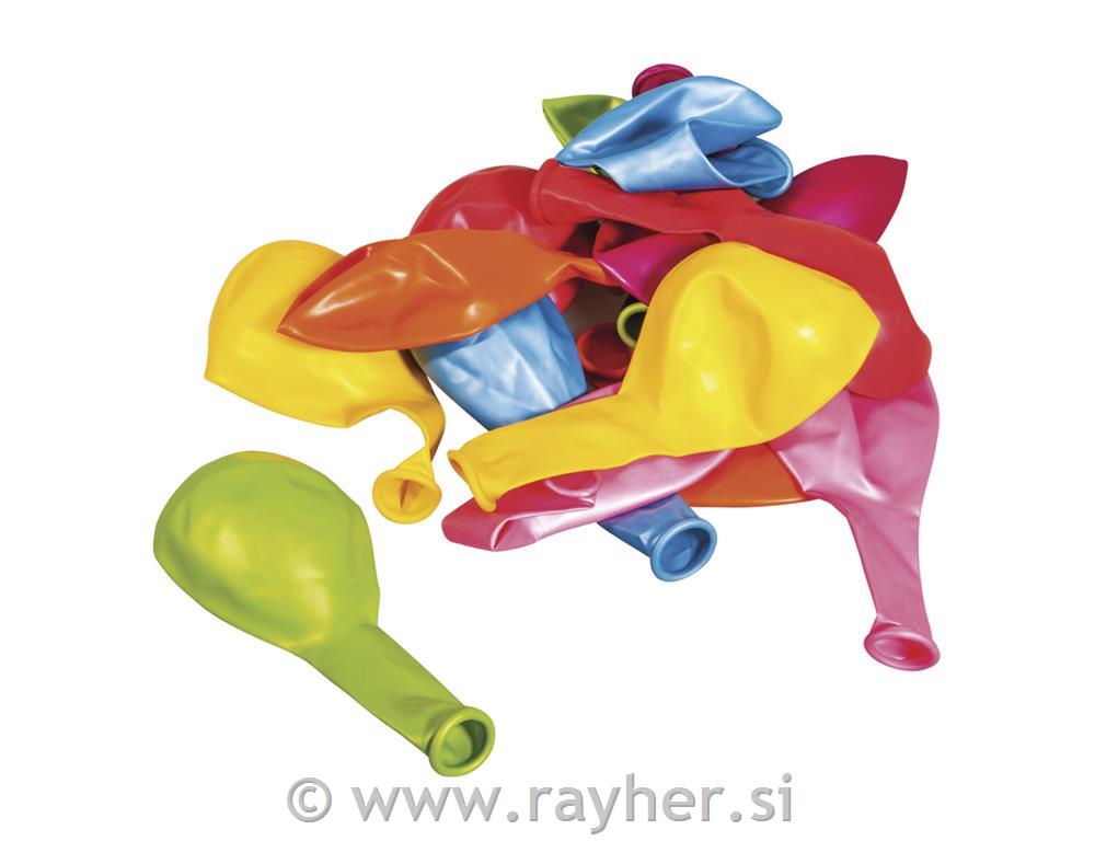 Baloni latex metallic, 30cm, mešane barve, set 14