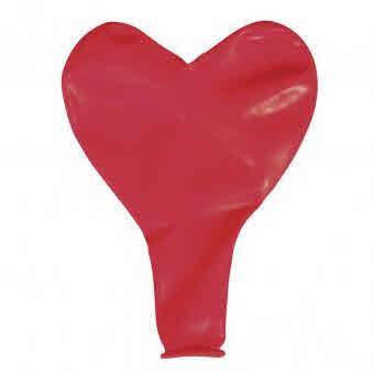 Balon latex, srce, rdeče, 8 kosov