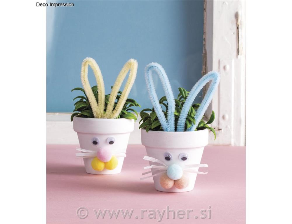 Set pomponov, kosmatih žičk in očes 125 kosov, pastel